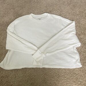 Abercrombie & Fitch Cream/White Waffle knit